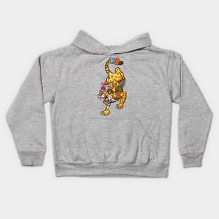 angry jaguar cartoon illustration Kids Hoodie